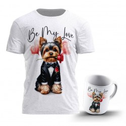 Pachet Tricou+cana "Be my Love - Yorkie"